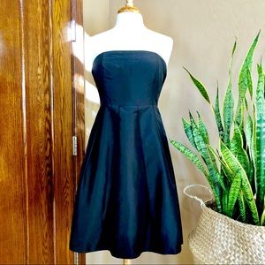 J. Crew Black Silk Taffeta Lorelei Strapless Dress